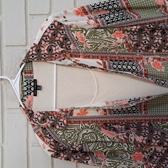 Sara Michelle 2 Piece Floral Paisley Blouse Set. Size 3X NWT - Picture 2 of 12